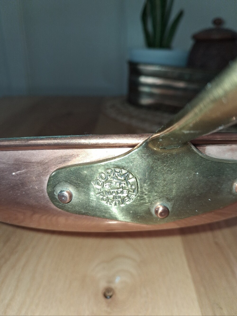 Copral 10inch Copper/Brass Skillet French Kitchen/Vintage/Heirloom Cookware - Picture 6 of 8